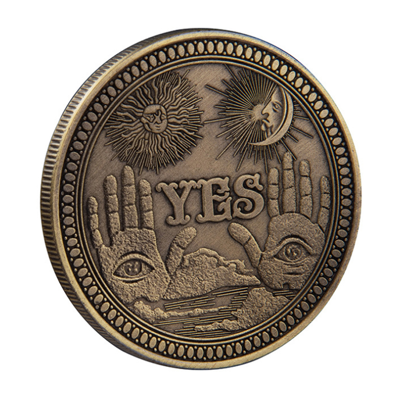 Đồng Xu In Chữ Yes / No Uija Phong Cách Ma Mị Chính Hãng