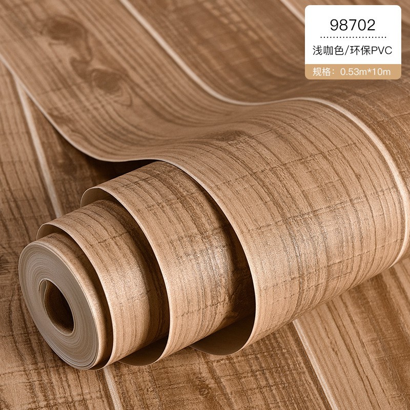 53cm * 9.5m wallpaper Non-self-adhesive PVC wallpaper Vật liệu PVC chất lượng cao không có chất kết dính hình nền hạt giả gỗ giấy dán tường retro gỗ hoài cổ kết cấu màu đăng nhập cổ điển Trung Quốc phong cách Trung Quốc 3d hình nền ba chiều