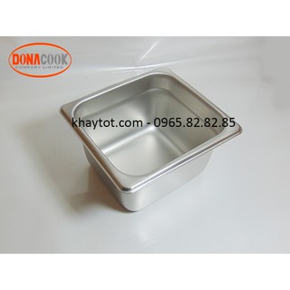 KHAY INOX ĐỰNG THẠCH TRÀ SỮA 1/6-100MM (KHÔNG NẮP)
