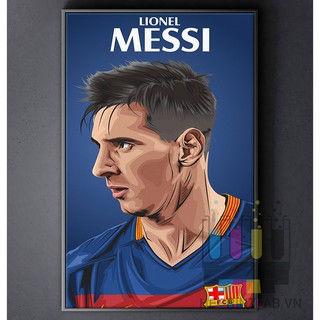 TRANH CANVAS CẦU THỦ BÓNG ĐÁ treo tường in theo yêu cầu - Lionel Messi M10 24