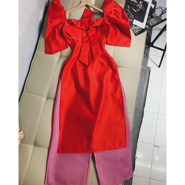 SET ÁO DÀI PHỒNG NƠ