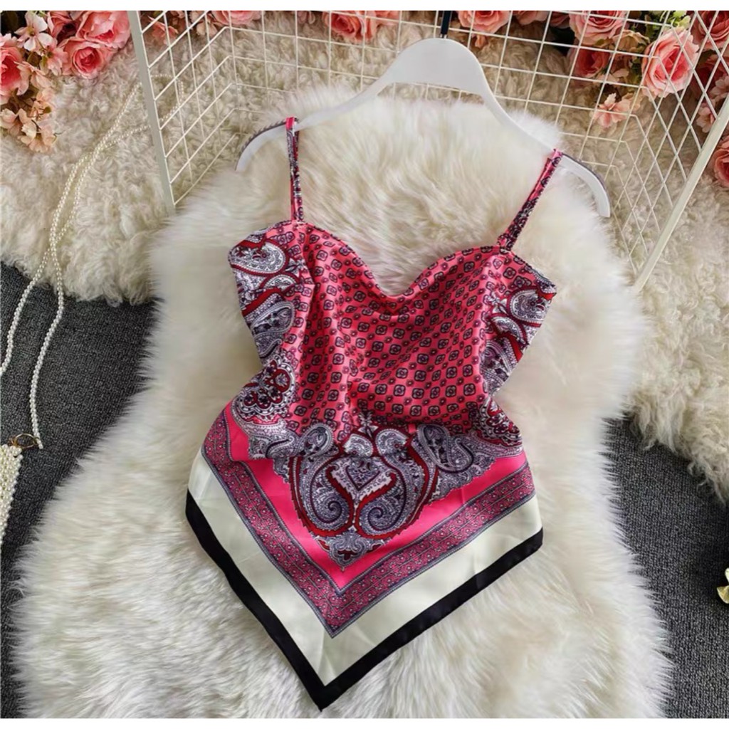 🔴Áo Yếm Nữ 2 Dây Họa Tiết , Áo yếm Hai Dây Lụa Cao Cấp 2 lơp Chuẩn DángTừ 38kg - 63kg tại LYC-STORE | BigBuy360 - bigbuy360.vn