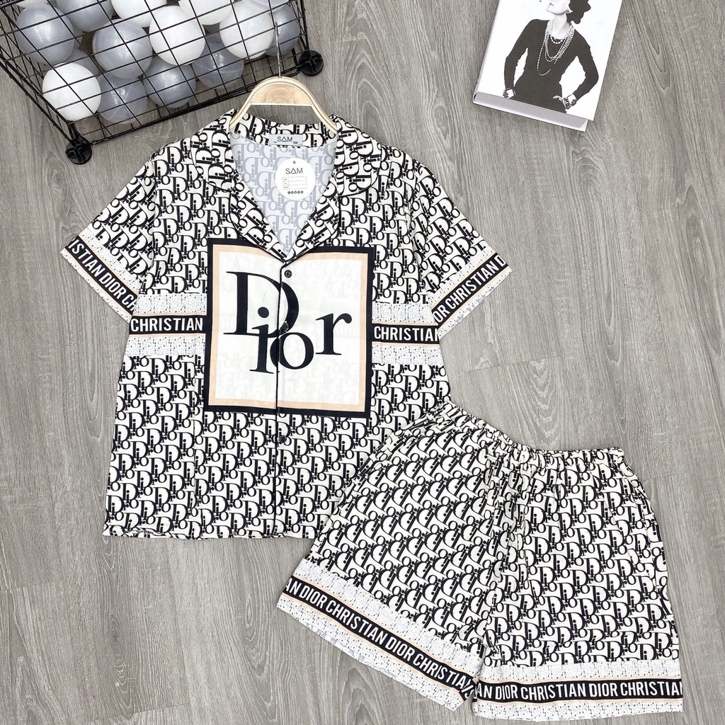 BỘ NGỦ Pijama Lụa Mango TK Đì Or Quần Cộc Mác Sam