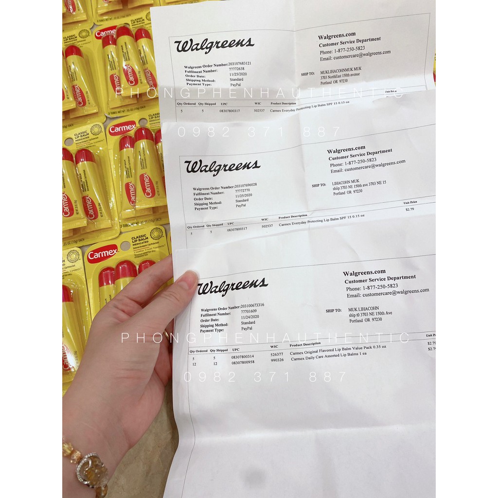 Son dưỡng Carmex Lip Balm set 3 son - PHỒNG PHỀNH AUTHENTIC