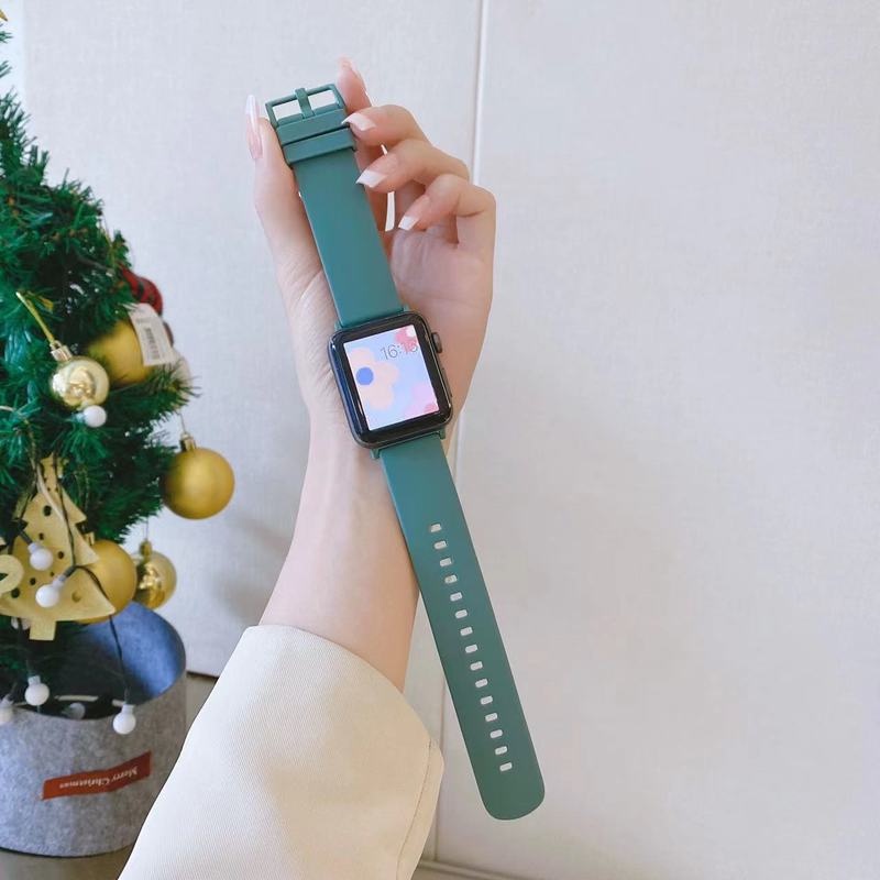 Dây Đeo Silicone Thay Thế Cho Đồng Hồ Thông Minh Apple Watch Series 7 SE 6 5 4 3 2 1 38MM 42MM 7 SE 6/5 40MM 44MM 41MM 45MM