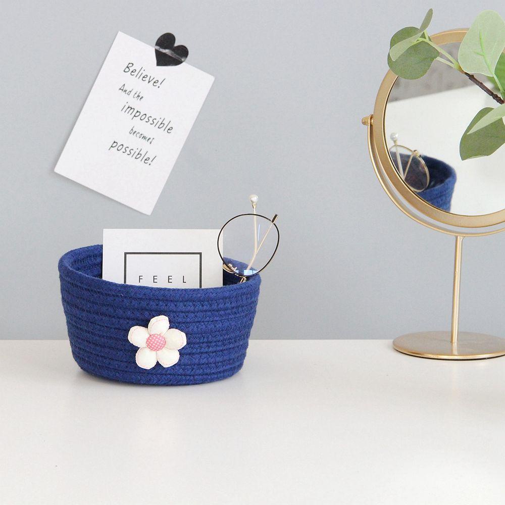 Giỏ Đựng Đồ Giặt / Đồ Chơi / Đồ Dùng Bằng Dây Cotton Bện Hình Tròn Dễ Thương Tiện Dụng Cho Bé