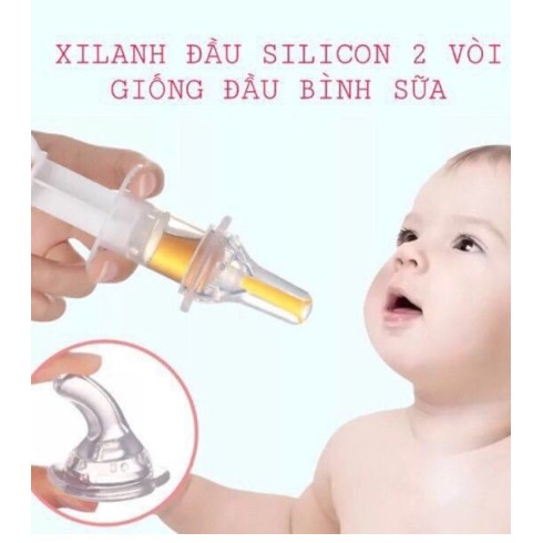 Xi lanh bón sữa, bón thuốc cho bé