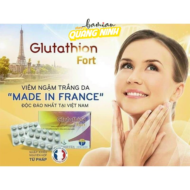 Viên ngậm trắng da Glutathion hộp 2 vỉ 30 viên Nhập khẩu Pháp (date luôn mới) | BigBuy360 - bigbuy360.vn
