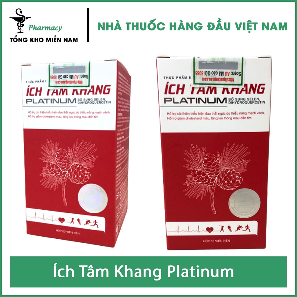 Ích Tâm Khang Platinum hỗ trợ giảm cholesterol máu hộp 60 viên - tổng kho miền nam