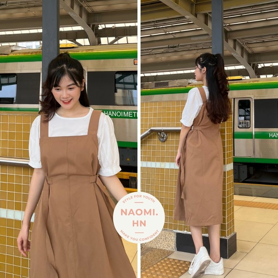 Set yếm nữ thắt eo chất dày dặn mềm mại thấm hút mồ hôi tốt. Sơ mi cộc kèm yếm nữ có đai chỉnh eo trẻ trung khoẻ khoắn.