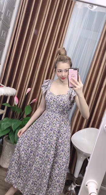 Đầm Maxi Cánh Tiên Hoa Nhí Đan Lưng Hình Thật | BigBuy360 - bigbuy360.vn