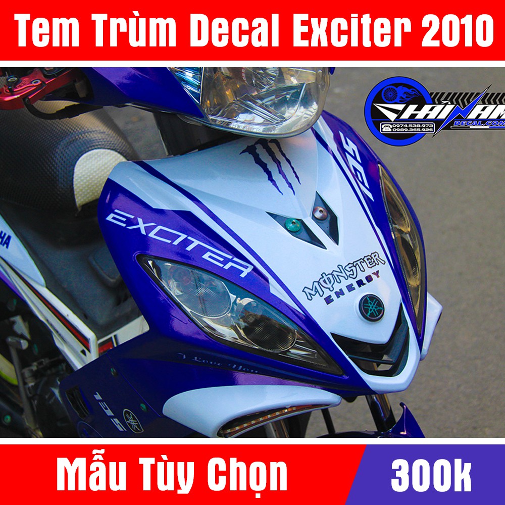 Tem Trùm Decal Exciter 2010 Mẫu Tùy Chọn