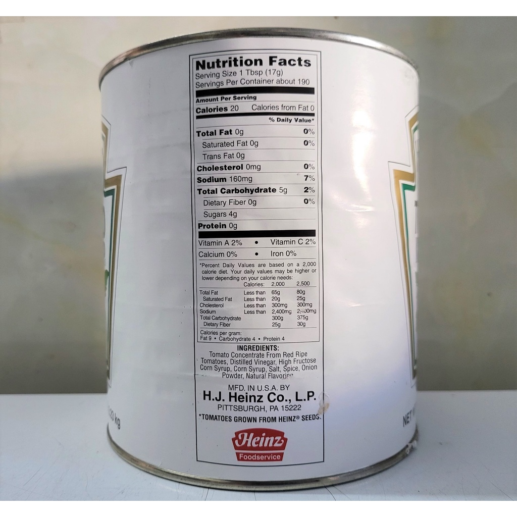 [HỘP 3.23Kg – NHÃN TRẮNG] TƯƠNG CÀ CHUA [USA] HEINZ Tomato Ketchup (als)