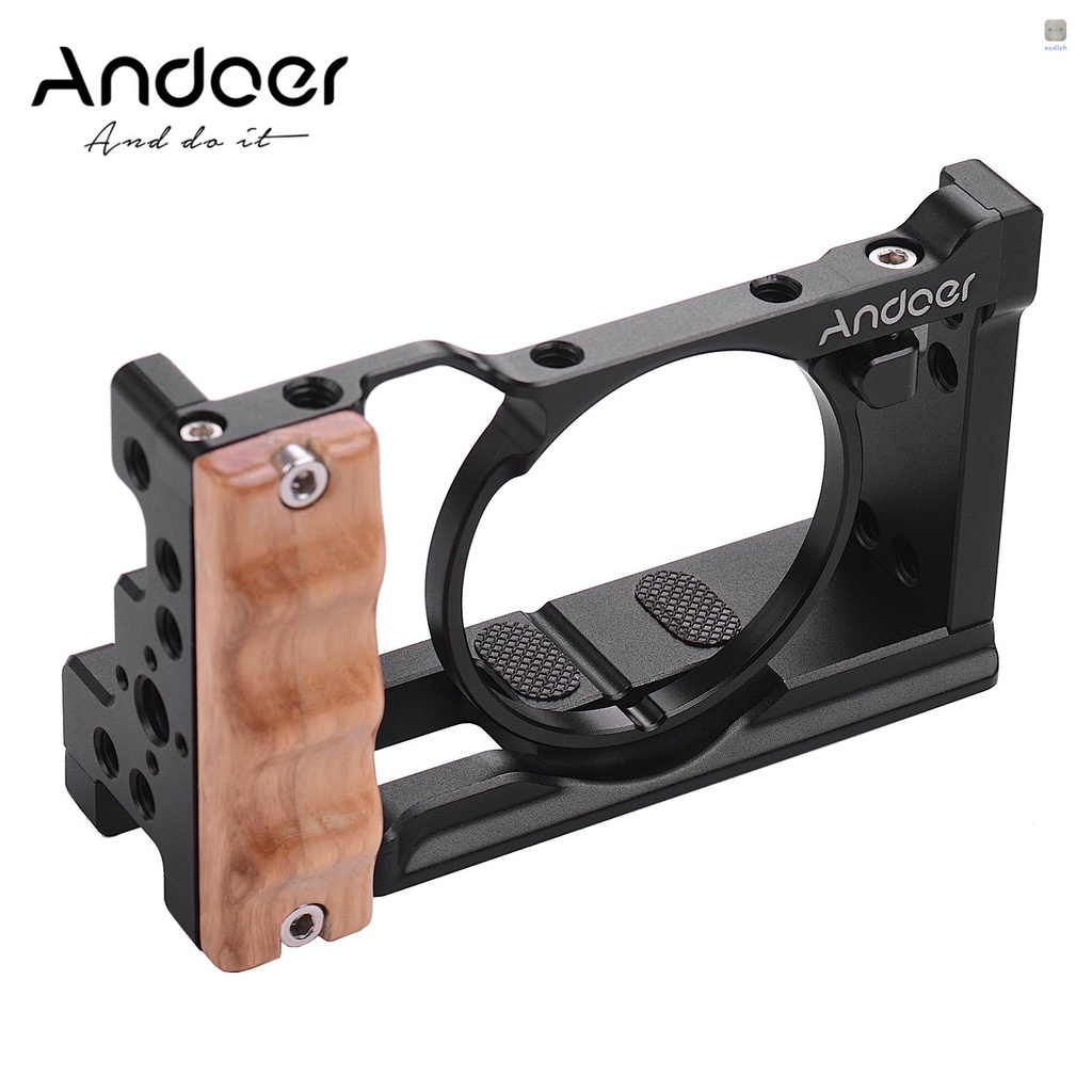 (MỚI) Khung nhôm Andoer tương thích với máy ảnh RX100 VI/VII với ốc vít 1/4