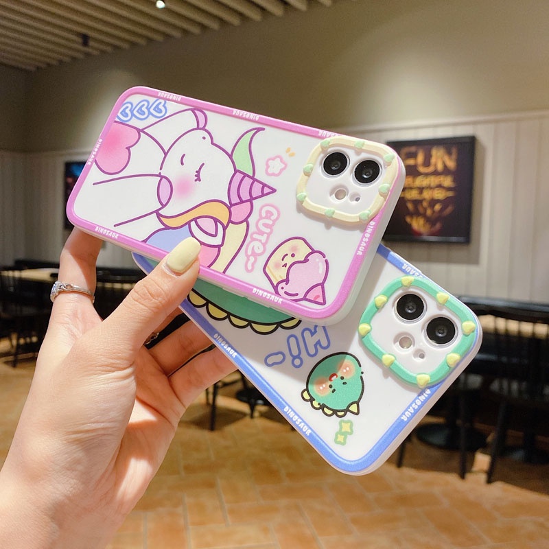 Ốp điện thoại mềm hoạt hình khủng long/ kỳ lân thích hợp cho IPHONE 13 12 11 PRO MAX 6 6S 7 8PLUS X XR XS MAX SE 2020