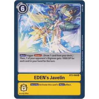 Thẻ bài Digimon - TCG - EDEN's Javelin / BT2-098'