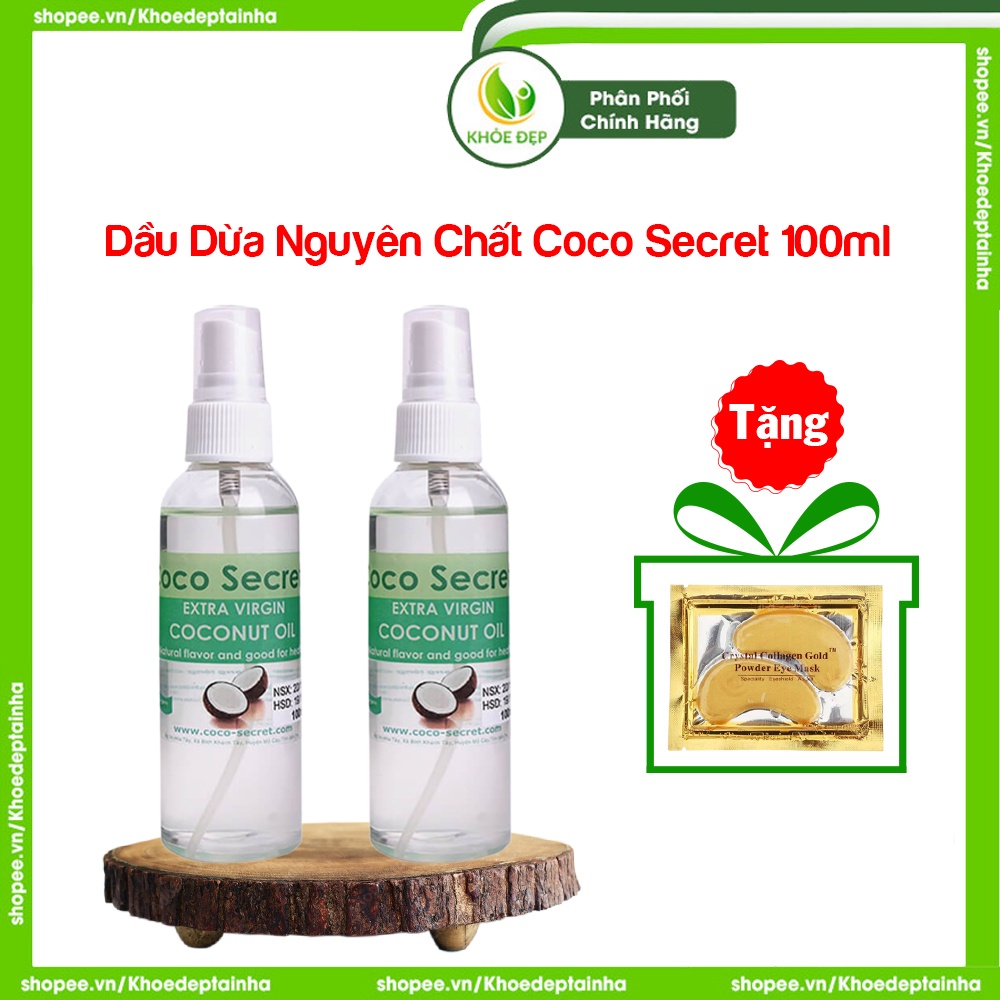 Dầu dừa, dầu dừa nguyên chất, dưỡng mi, dầu dừa dưỡng môi, dưỡng tóc, dầu dừa COCO SECRET 100ml
