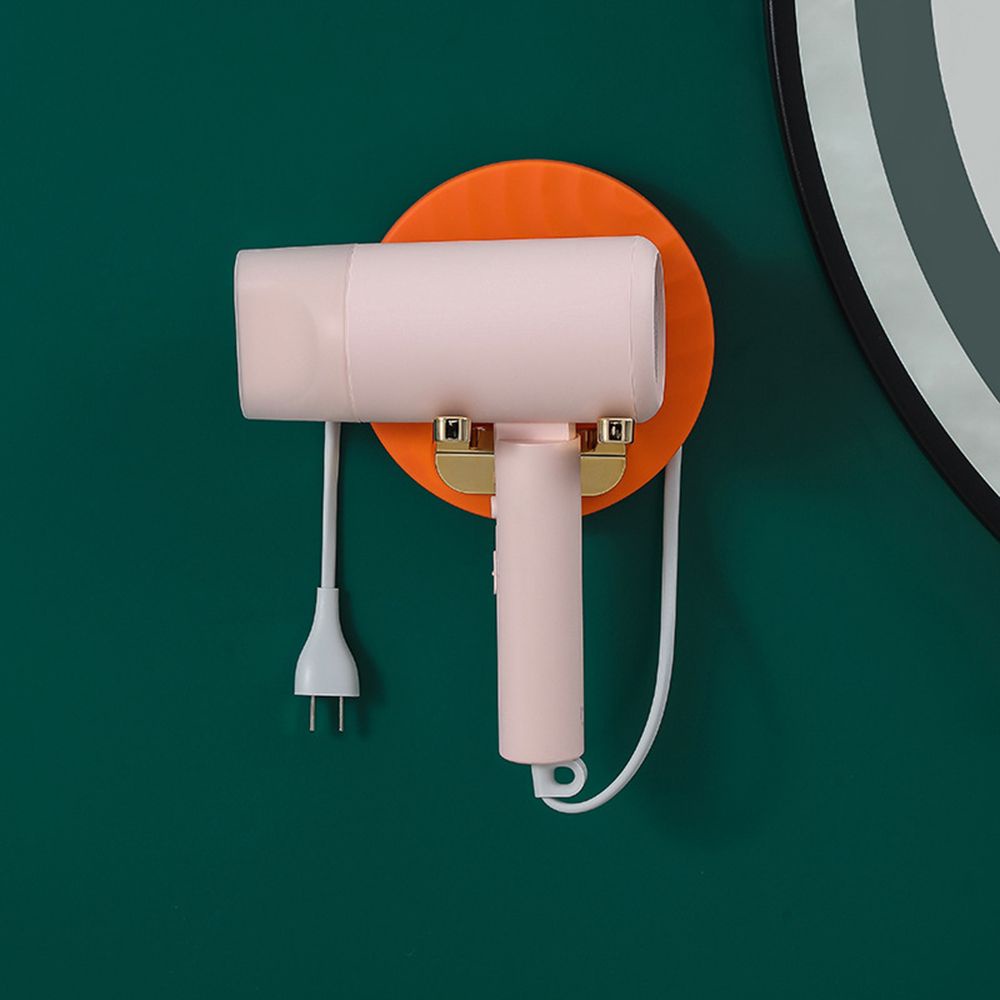 (Hàng Mới Về) Giá Đỡ Máy Sấy Tóc Gắn Tường Không Cần Khoan Nhiều Màu Sắc Có Thể Gập Lại Tiện Dụng