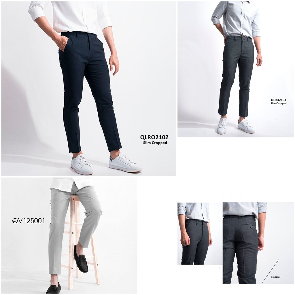 Quần tây Crop Slim Trousers - Quần âu dáng Cropped mặc đi làm hay đi chơi đều đc. Form Slim, dáng ngắn đến mắt cá !