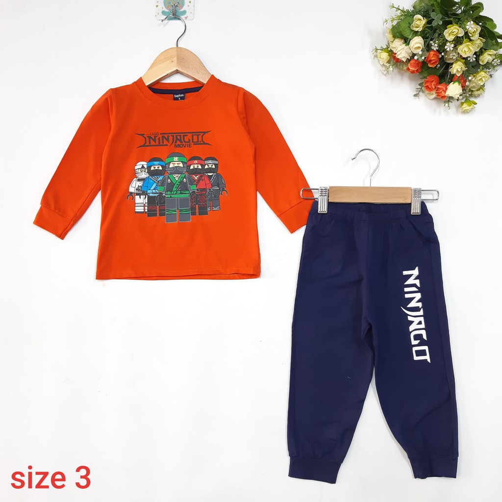 DG59-BT-12 bộ bé trai dài tay, chất cotton, hiệu TOMMY, màu vàng, size 4 từ 10kg-15kg, Made In vietnam