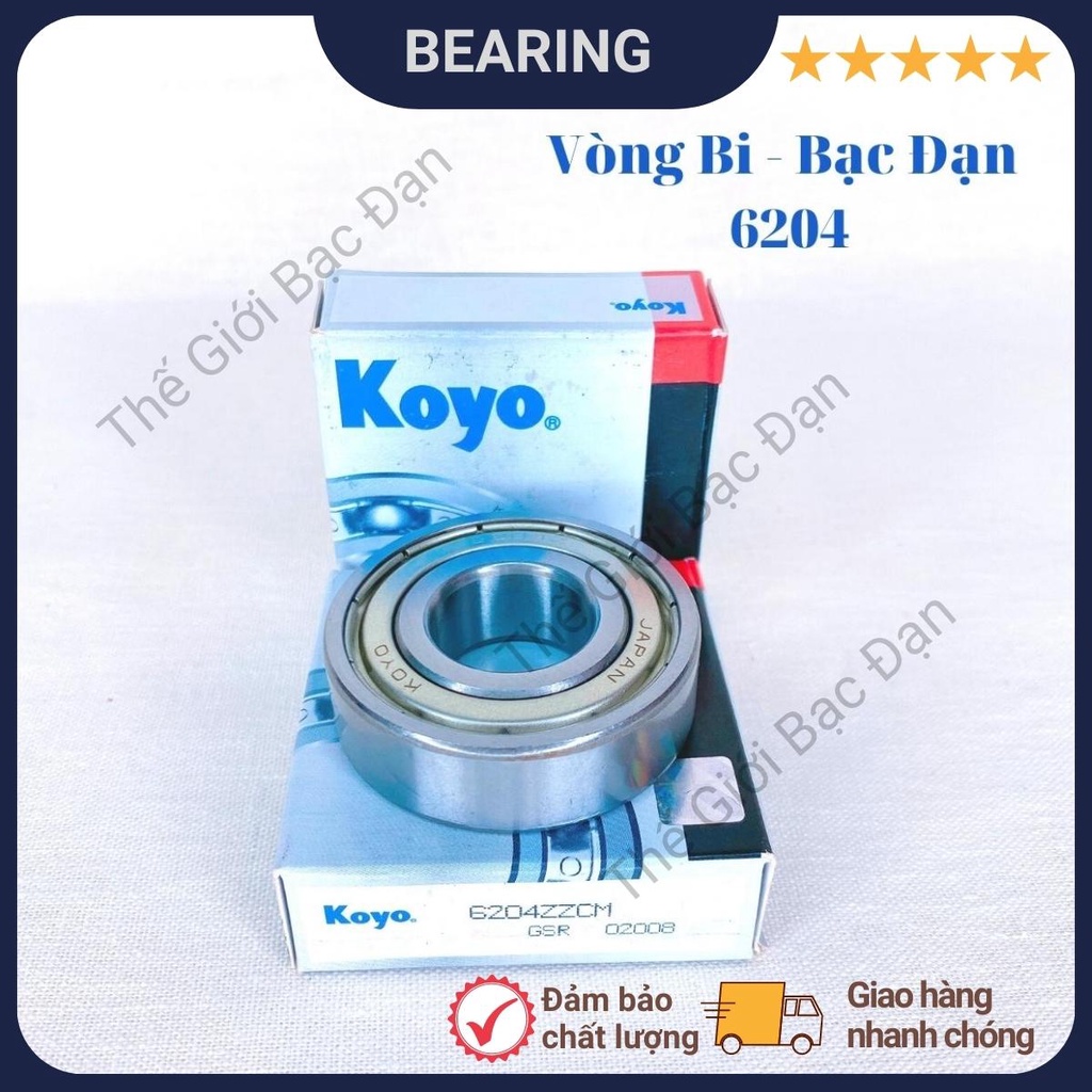 Vòng bi bạc đạn  6204 ZZCM KOYO - hàng đẹp - chất lượng cao - Thế Giới Bạc Đạn