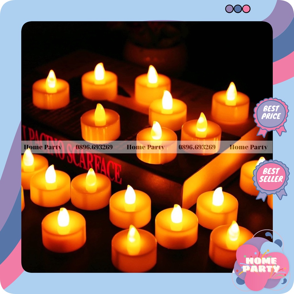 Đèn Led Hình Nến, Nến Điện Tử Mini Trang Trí Tiệc Sinh Nhật, Valentine, Tỏ Tình Battery Candle Tealight