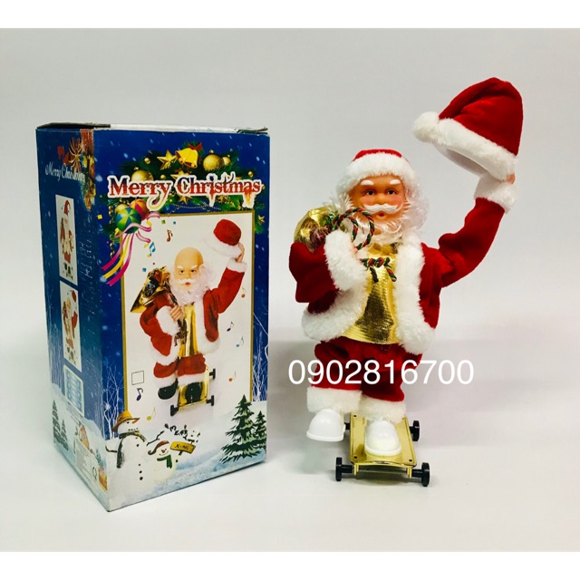 Đồ chơi ông già Noel trượt patin