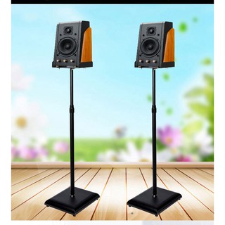 Chân loa kim loại mặt gỗ cao cấp, chân đế loa