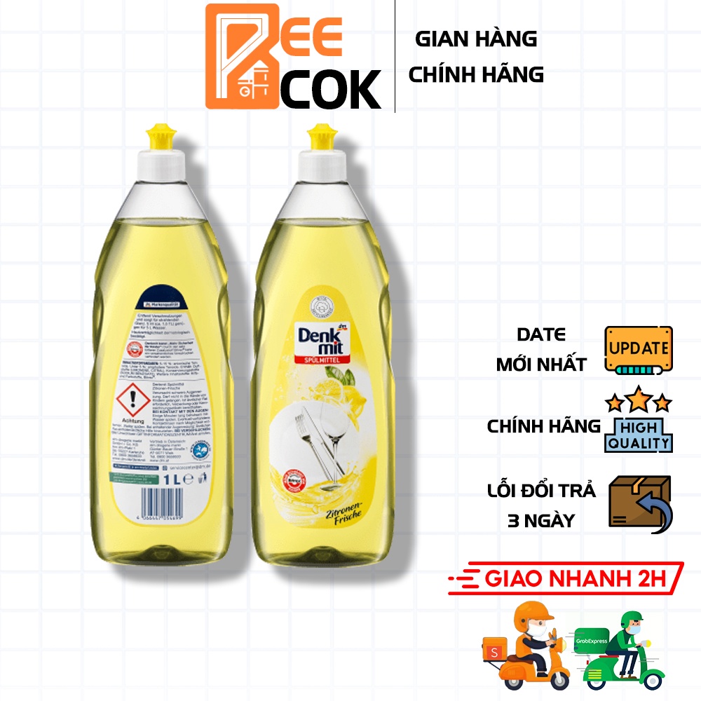 Nước rửa chén bát Denkmit hương chanh tươi dung tích 1000ml