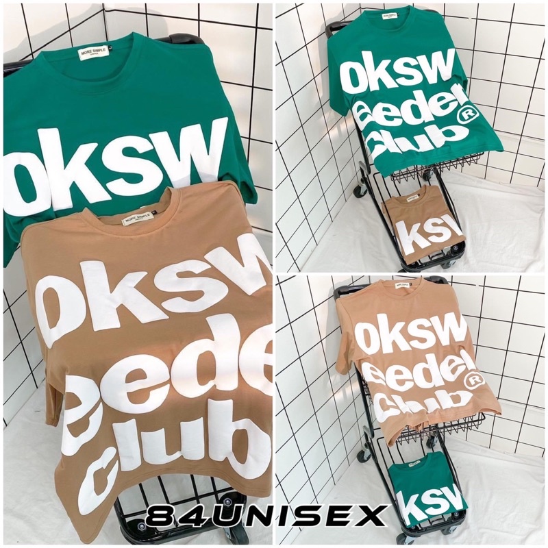 Áo Thun Tay Lỡ Form Rộng Unisex OKS Vải Tici In Phồng Sắc Nét - 84Unisex