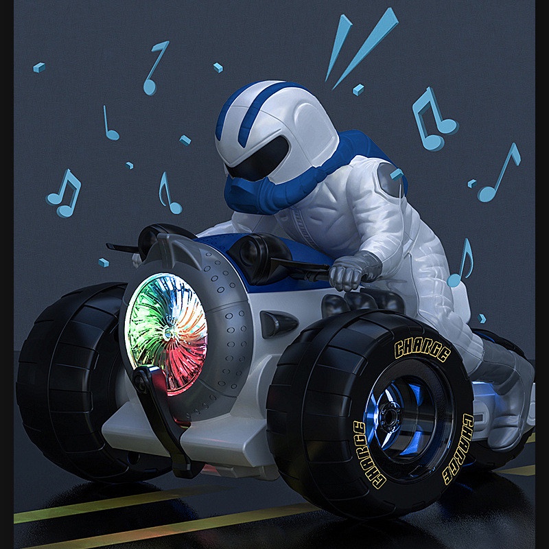 Đồ chơi xe máy robot di chuyển 360 độ phát sáng- quà tặng thông minh cho bé