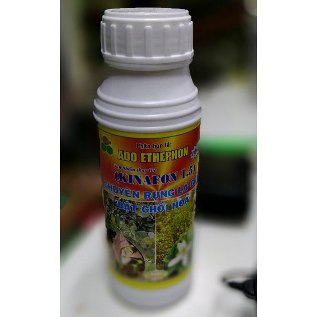 Chất rụng lá Ado Ethephon chai 500ml RỤNG LÁ GIÀ BẬT CHỒI HOA
