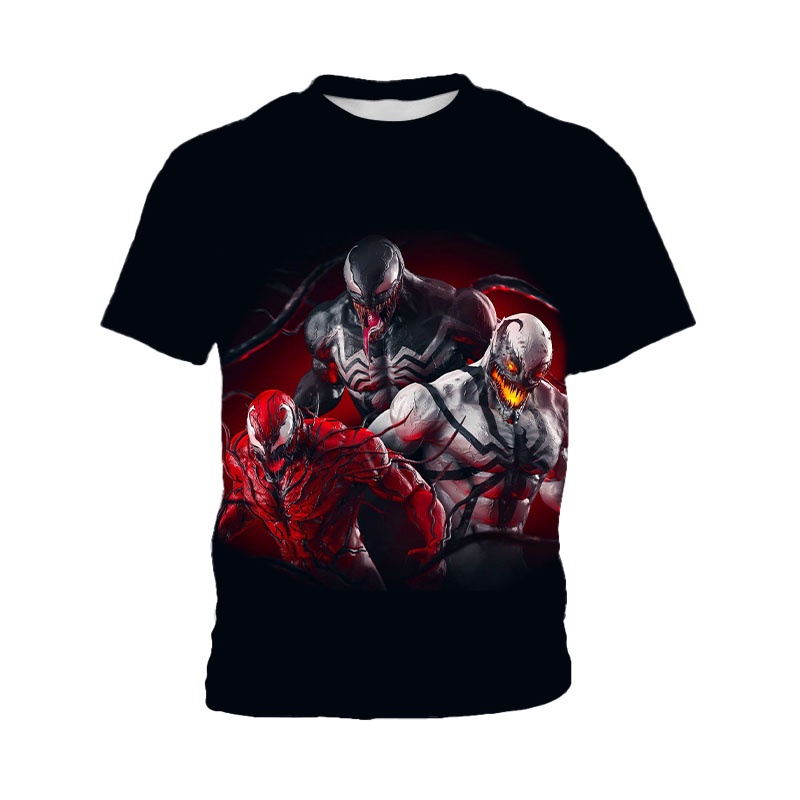 Áo Thun Tay Ngắn In Hình Marvel Venom Thời Trang Mùa Hè Cho Bé