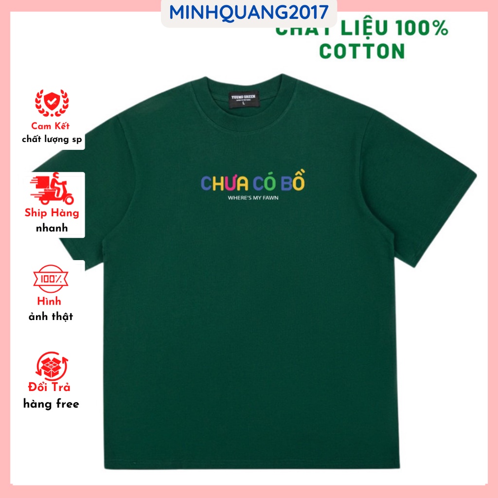 Áo thun tay lỡ unisex hàn phong cách trẻ trung dễ thương Áo thun CHƯA CÓ BỒ, Áo cặp đôi