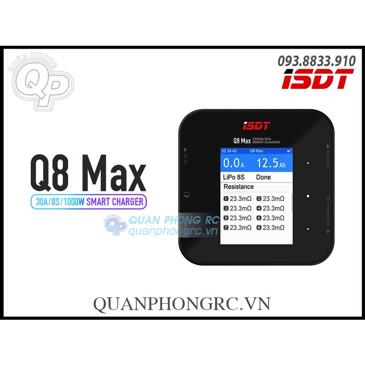 Sạc ISDT Q8 Max 1000W 30A 1-8S Smart Charger