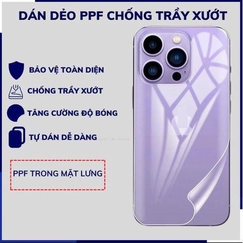 Miếng Dán PPF Trong Suốt Cho iPhone 14 Pro, iPhone 14 Pro Max, Dán Dẻo Tự Phục Hồi Vết Xước Cho iPhone.  Filo Shop