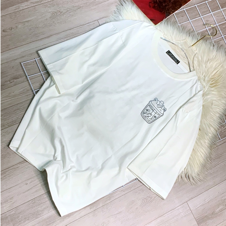 Áo thun tay lỡ Unisex Nam Nữ, Form rộng, vải cotton, dày dặn, không nhăn, hình 3D | BigBuy360 - bigbuy360.vn