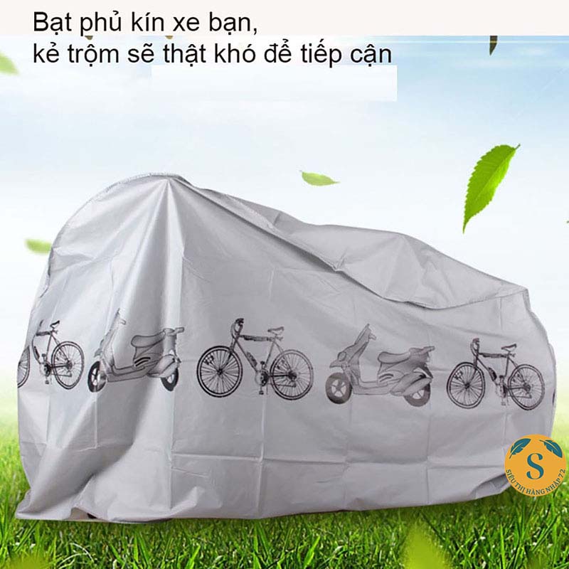 Bạt che xe máy tránh mưa nắng [PHỦ XE MÁY]