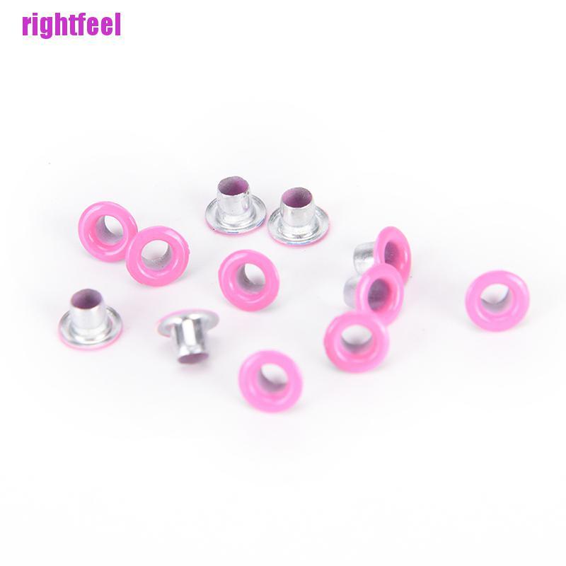 Rightfeel 100pcs 3mm Scrapbook Eyelet Random Mixed Color Metal eyelets For DIY clothes New