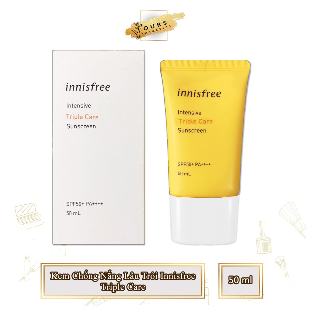 [Auth Hàn] Kem Chống Nắng Innisfree Triple Care Mẫu Mới Không Trôi Full Size 50ml