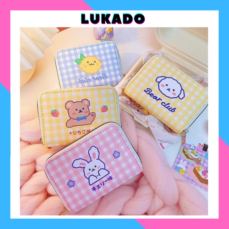 Ví nữ nhỏ mini bỏ túi dễ thương nhiều ngăn giá rẻ thời trang Hàn Quốc cao cấp đẹp cute LUKADO VN37