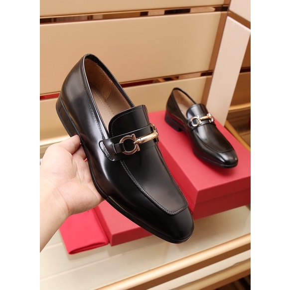 Giày tây lười nam thương hiệu Salvatore Ferragamo mẫu mới cao cấp da thật có 2 mẫu