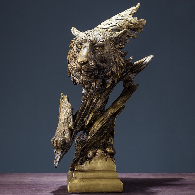 Tượng Hổ Uy Quyền Decor trang trí phòng khách, quà tặng, trang trí bàn làm việc