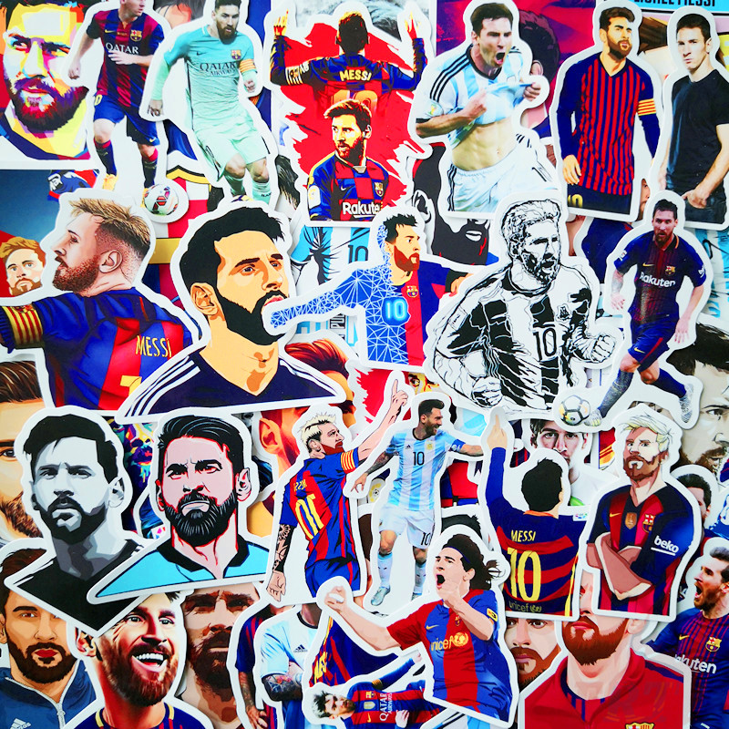 ❉ Leo Messi Series 02 - Famous Football Sports Player Superstar Stickers ❉ 50Pcs/Set Fans Collection Waterproof DIY Fashion Decals Doodle Stickers