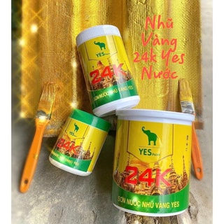Sơn chậu nước nhũ vàng 24k yes