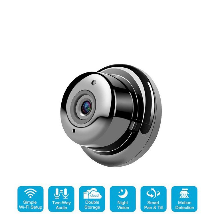 Camera An Ninh, Camera Chống Trộm E08 Quay Cả Ban Đêm 150° Full HD 1080P - Kết Nối Wifi (Trọn Bộ Về Chỉ Dùng)