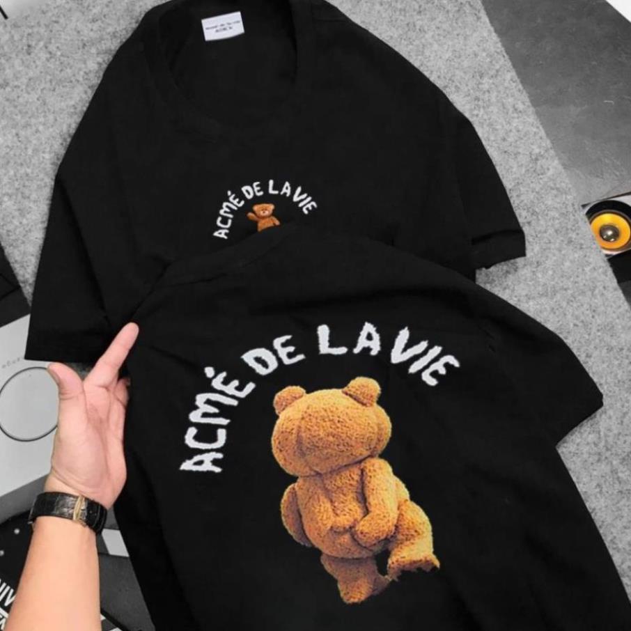 Áo thun ADLV Bear Tay Lỡ Nam Nữ Unisex Chất Cotton 100% (M 45 - 46 )