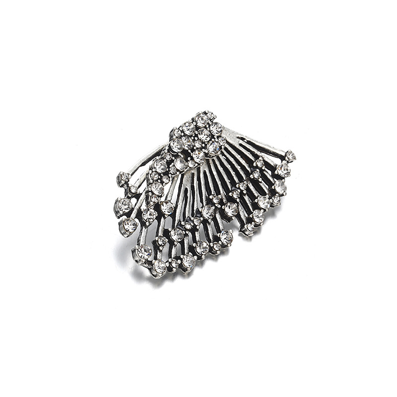 Gmai 1 Khuyên Tai Nữ Trang Dáng Không Đối Xứng Tạo Hình Chiếc Lá Vintage