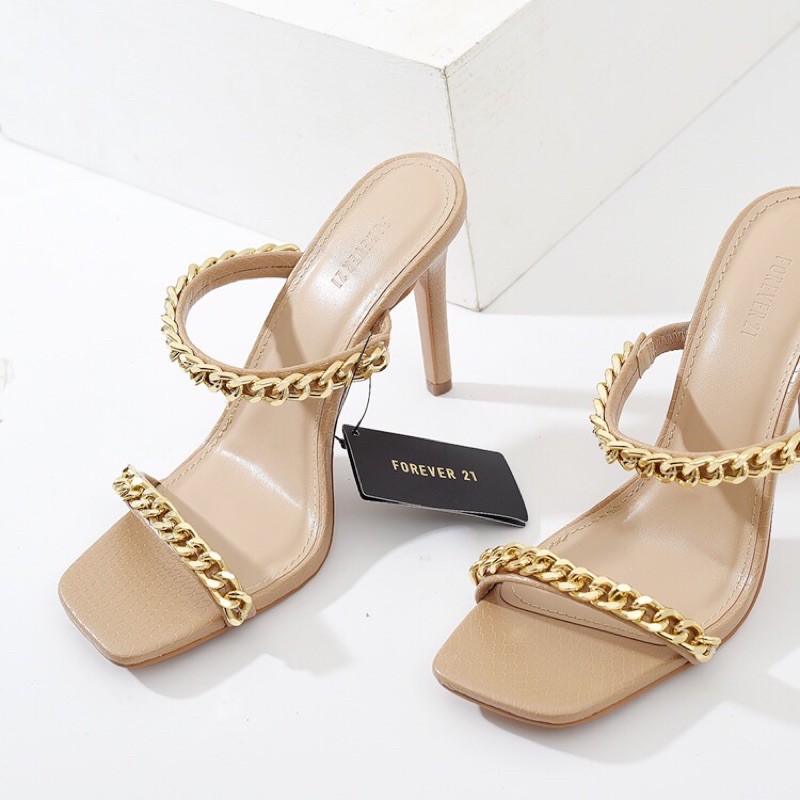 Guốc cao gót quai xích F21