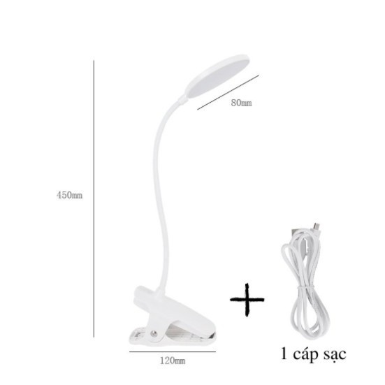 Đèn Bàn, Đèn Kẹp Bàn Học Chống Cận, Đọc Sách Sạc Tích Điện, 3 Chế Độ Sáng TITAN.ST